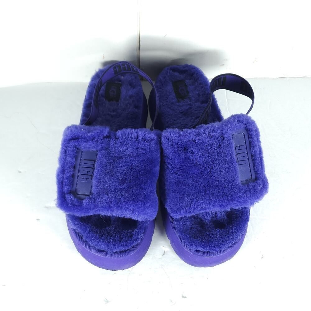 UGG Women's Disco US9 Violet Night Platform Shearling Slide Slippers - Picture 4 of 16